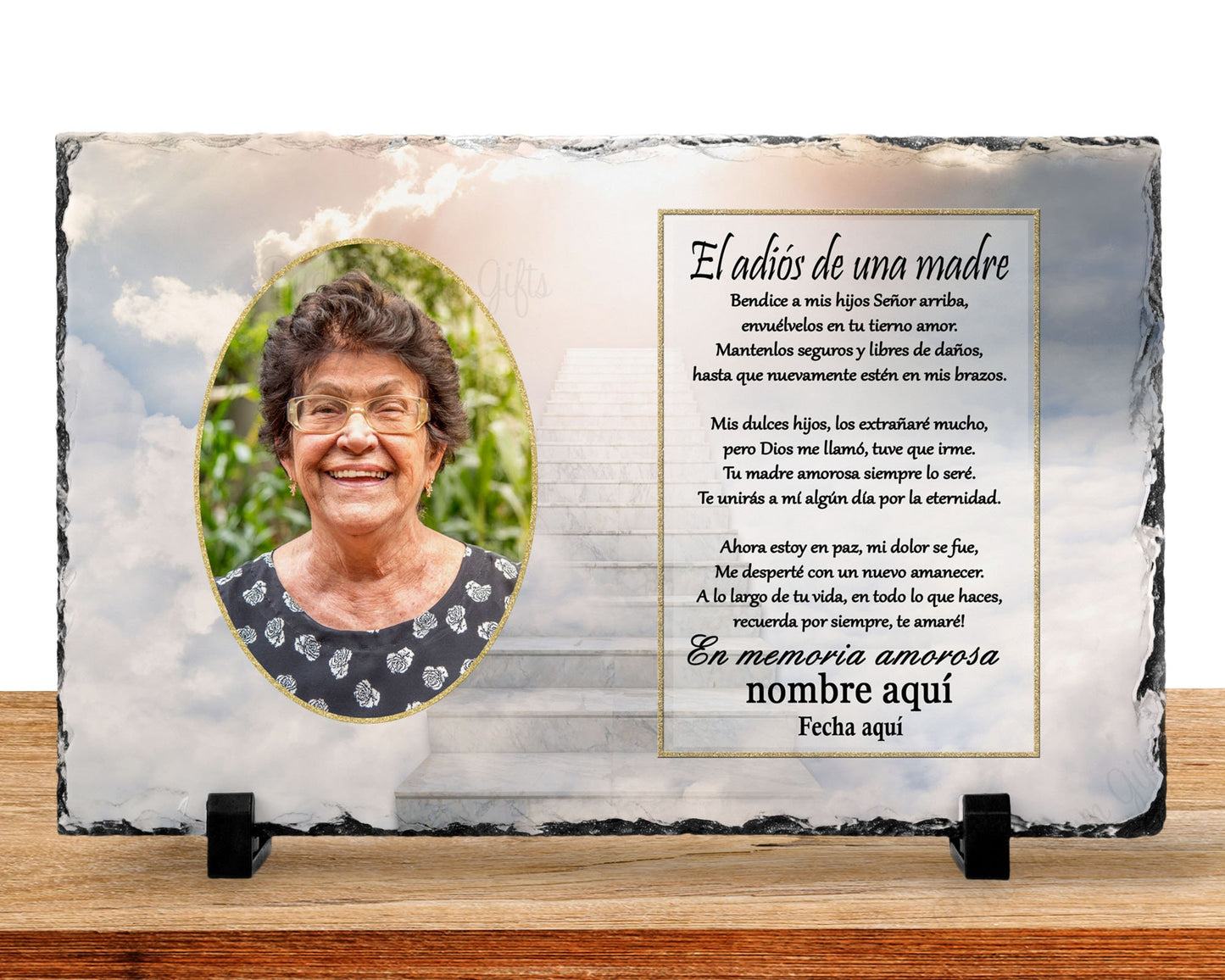 Spanish Loss Of Mother Sympathy Gift
7x11 with printed photo and poem