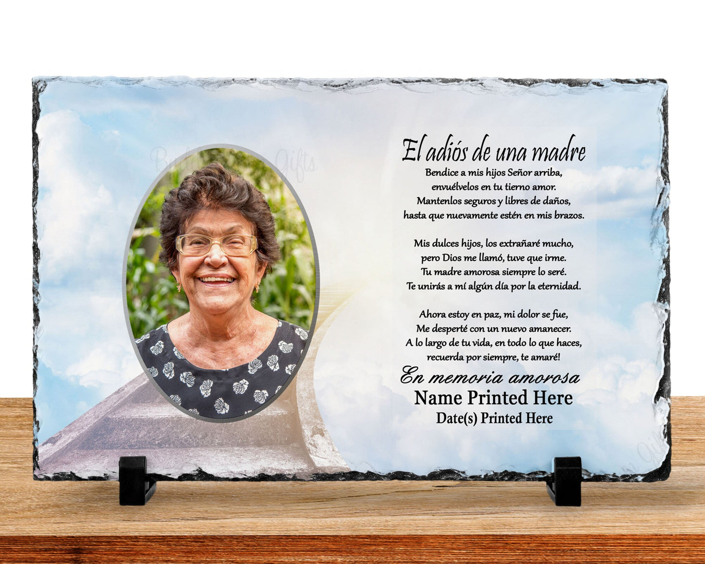 A Mothers Goodbye Poem - Spanish Version - El adiós de una madre
7x11 plaque