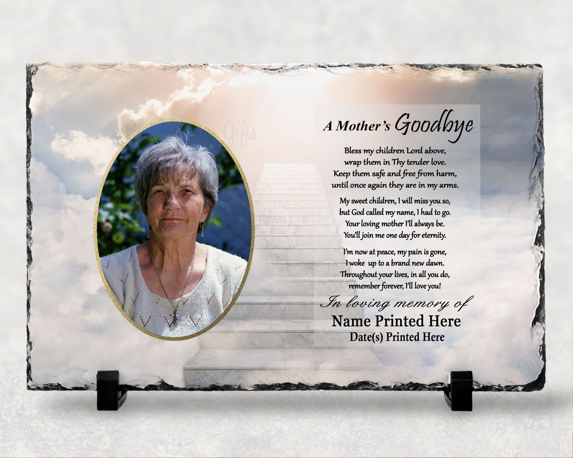 Loss Of Mother Sympathy Gift
7x11 with printed photo and poem