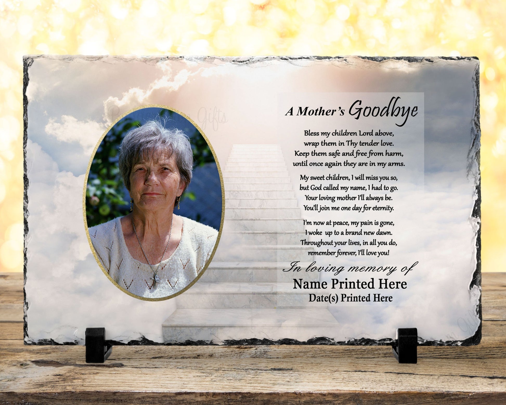 Loss Of Mother Sympathy Gift
7x11 with printed photo and poem