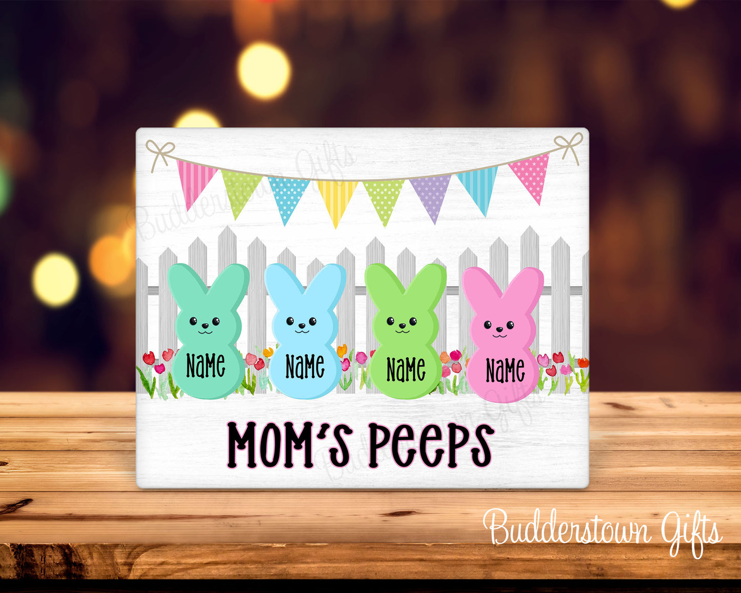 Personalized My Peeps Easter Spring Plaque Sign