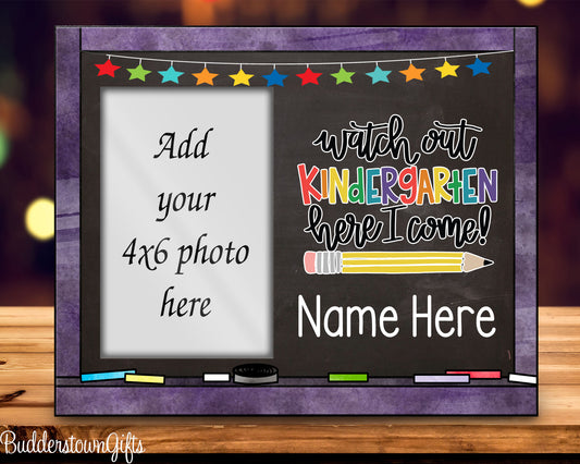 Watch Out Kindergarten Here I Come - Personalized Frame - graduation - Kindergarten